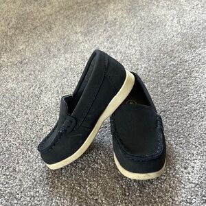 Black Loafers with White Soles